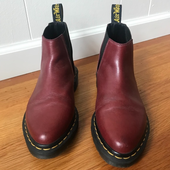 Dr. Marten Flora Chelsea Boot in Red SZ 6 - Picture 1 of 10